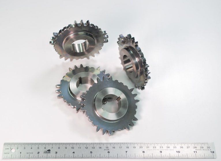 Ferrium C64 additively manufactured Single Tooth Bending Fatigue (STBF) test gears / Courtesy of QuesTek.